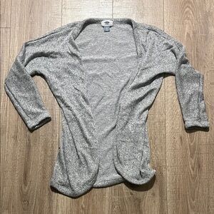 Girl’s Old Navy Heather Gray Knit Cardigan Sweater Size 8 M